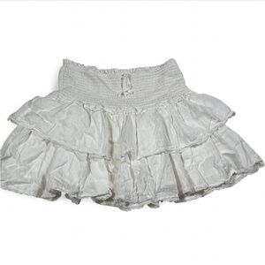 Wilfred Tiered High Waist Ruffled Mini Skirt Small Floral Cottagecore Boho